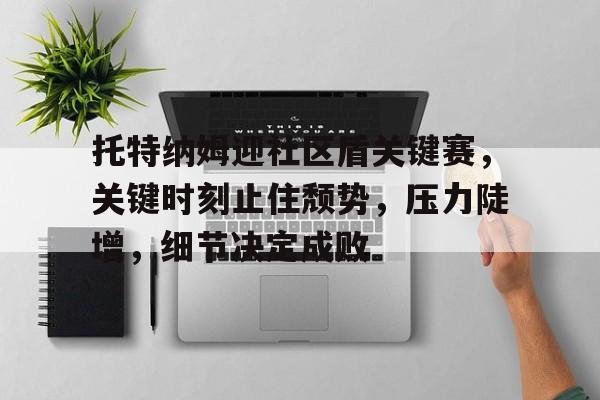 九游娱乐-关于托特纳姆迎社区盾关键赛，关键时刻止住颓势，压力陡增，细节决定成败的信息